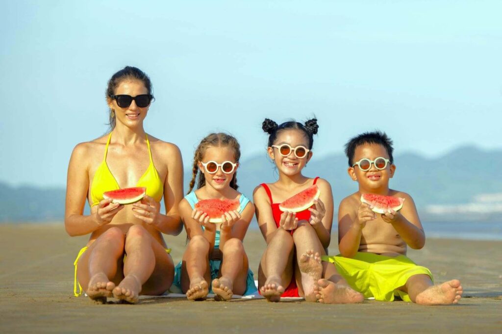 family-travel-woman-kids-beach-phuket-krabi-phi-phi-islands-phang-nga-bay-thailand