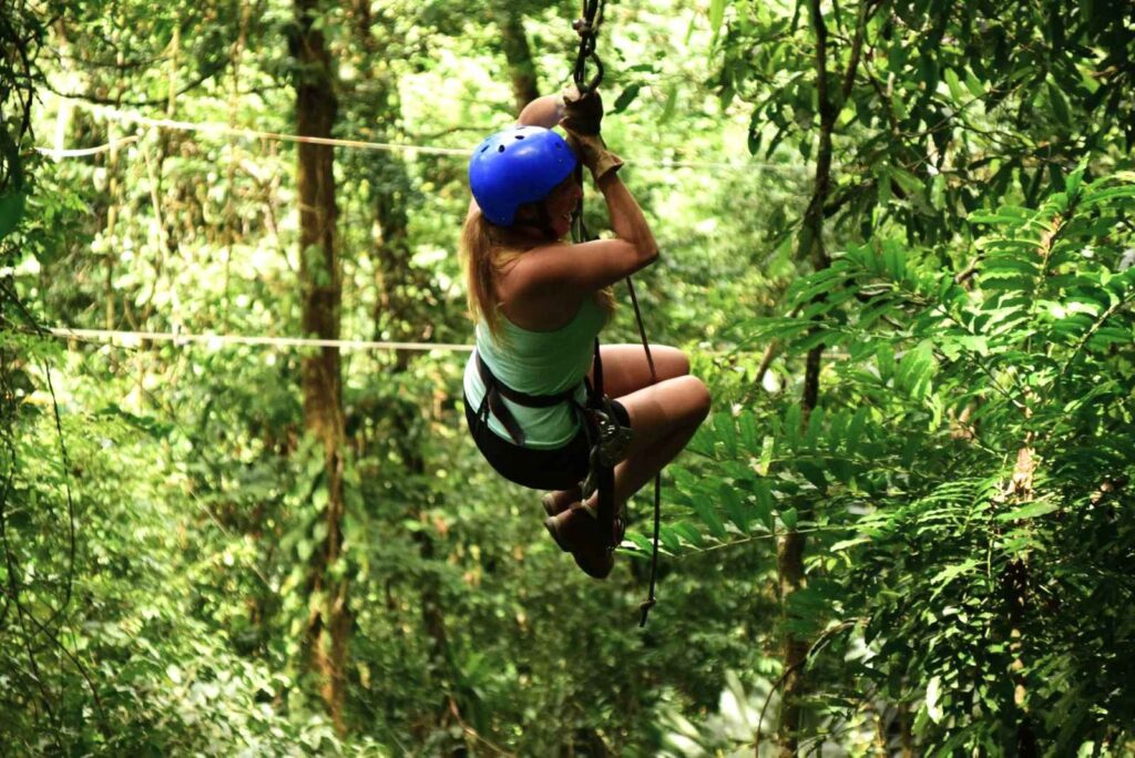 Beautiful-Woman-Zipping-Jungle-Adventure-Zipline-Combo-Adventure-Tours-Krabi